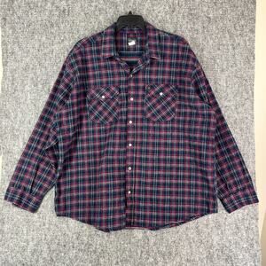 Codet Flannel Shacket‎ Mens XXXL Shirt Jacket Plaid Heavyweight USA made Cotton